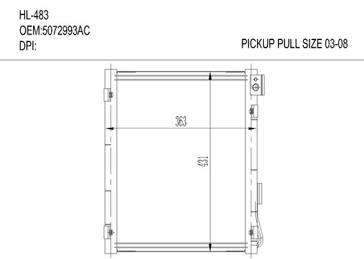 克莱斯勒HL-483 PICKUP PULL SIZE 03-08