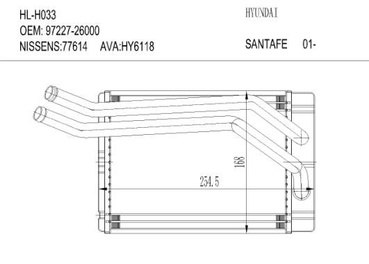 暖风HL-H033 HYUNDAI SANTAFE 01-(圣达菲)