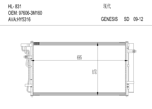 现代HL-831 HYUNDAI GENESIS SD 09-12